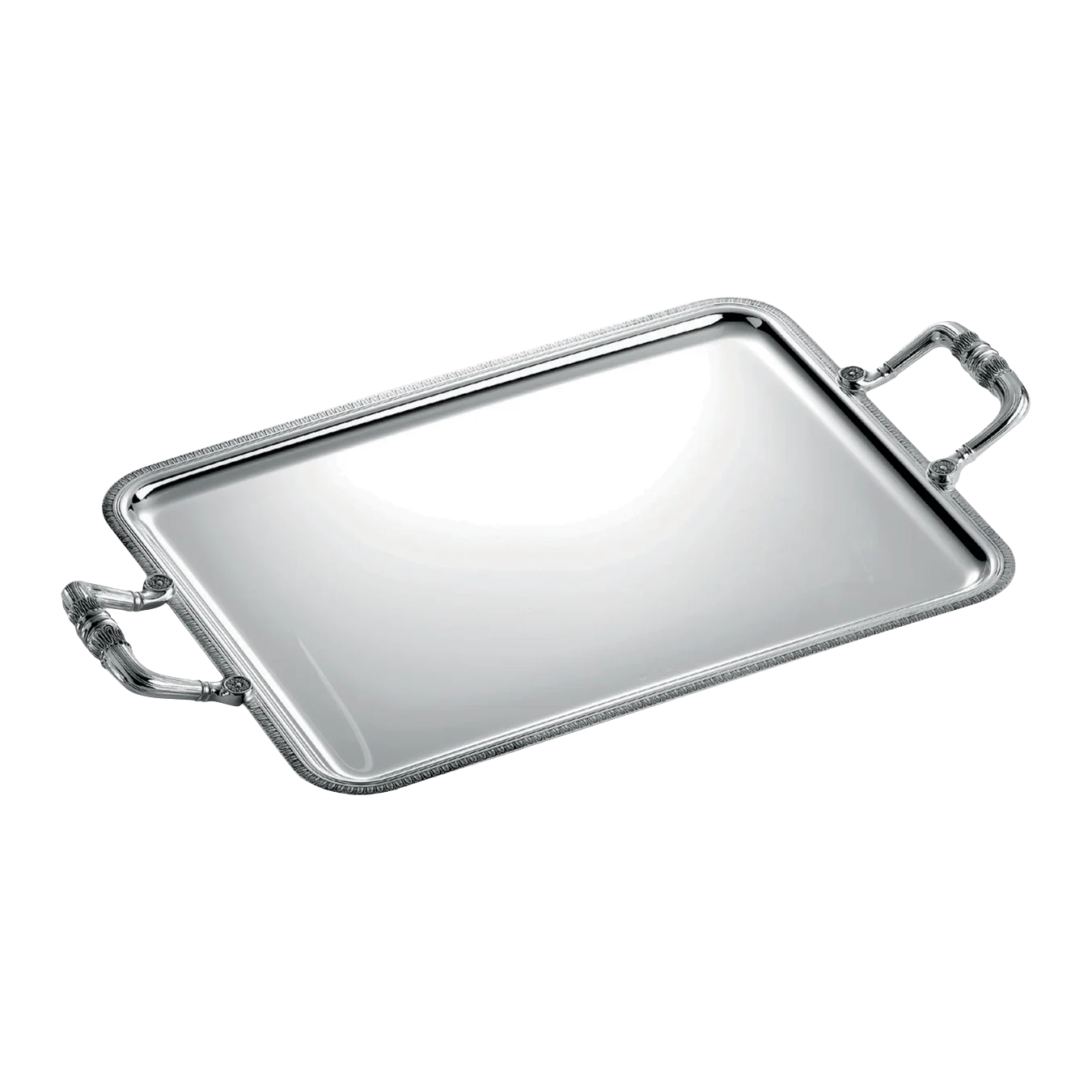 MALMAISON Silver Plated Rectangular Tray with Handles 43 x 31 cm