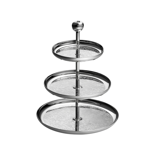 JARDIN D'EDEN 3-Tier Silver-Plated Dessert Stand Bakhache Group Australia