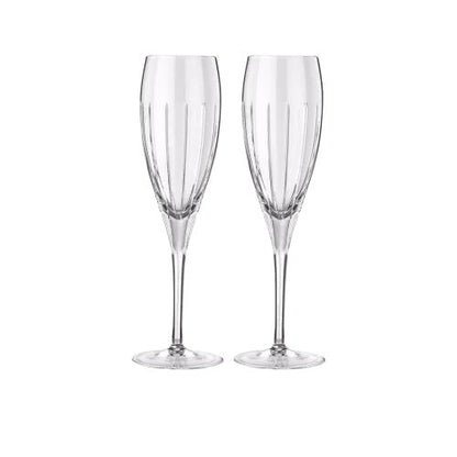 IRIANA Set of 2 crystal champagne flutes