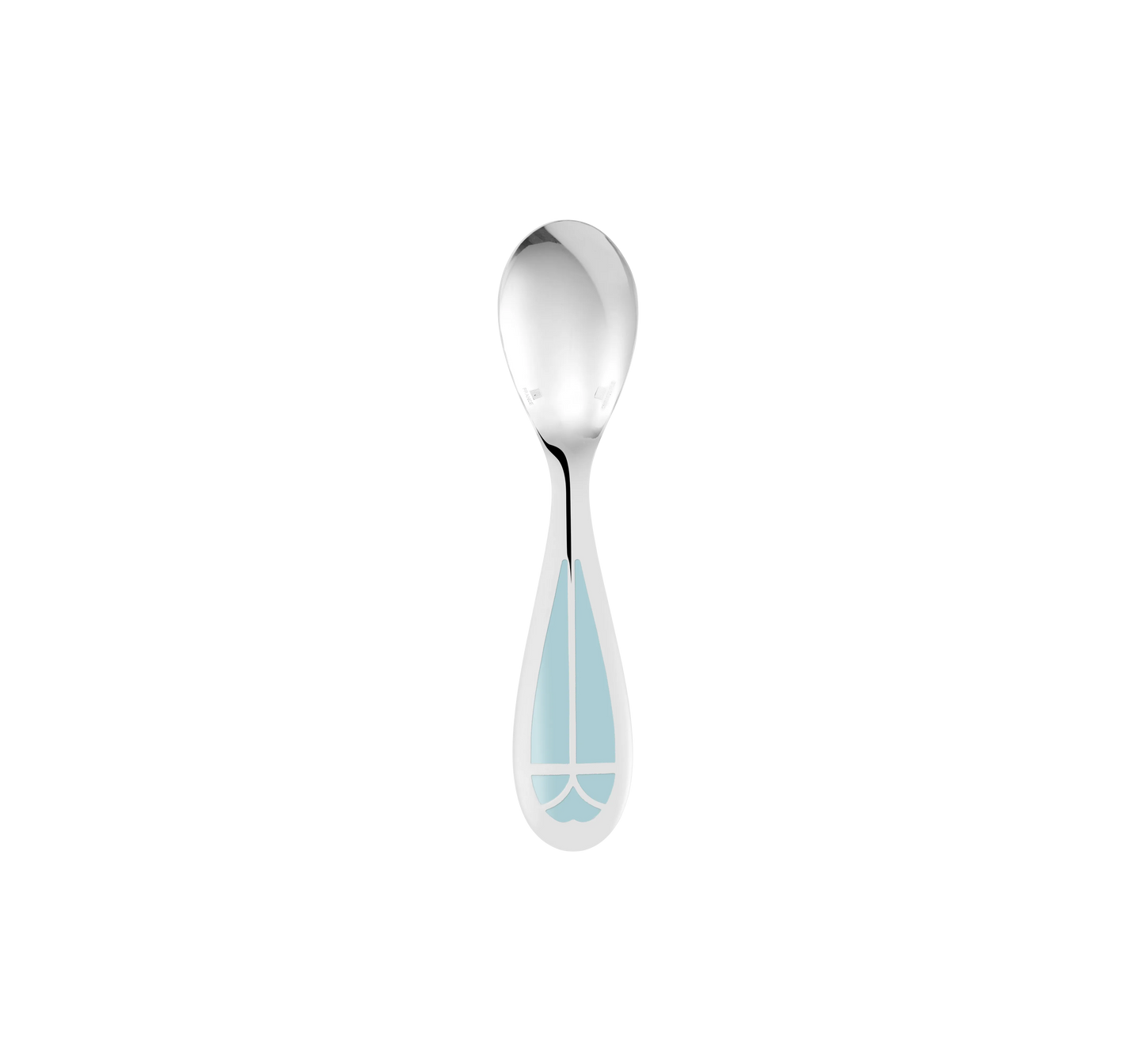 TALISMAN Silver plated Baby Spoon & Fork Set - Ice Blue