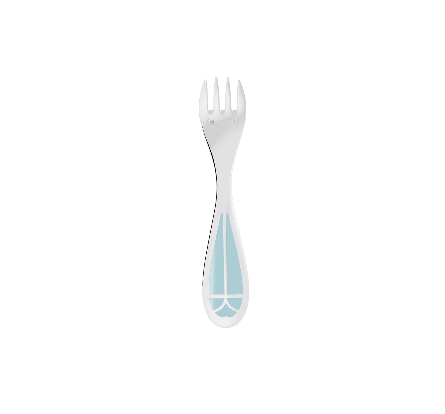 TALISMAN Silver plated Baby Spoon & Fork Set - Ice Blue