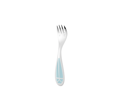 TALISMAN Silver plated Baby Spoon & Fork Set - Ice Blue