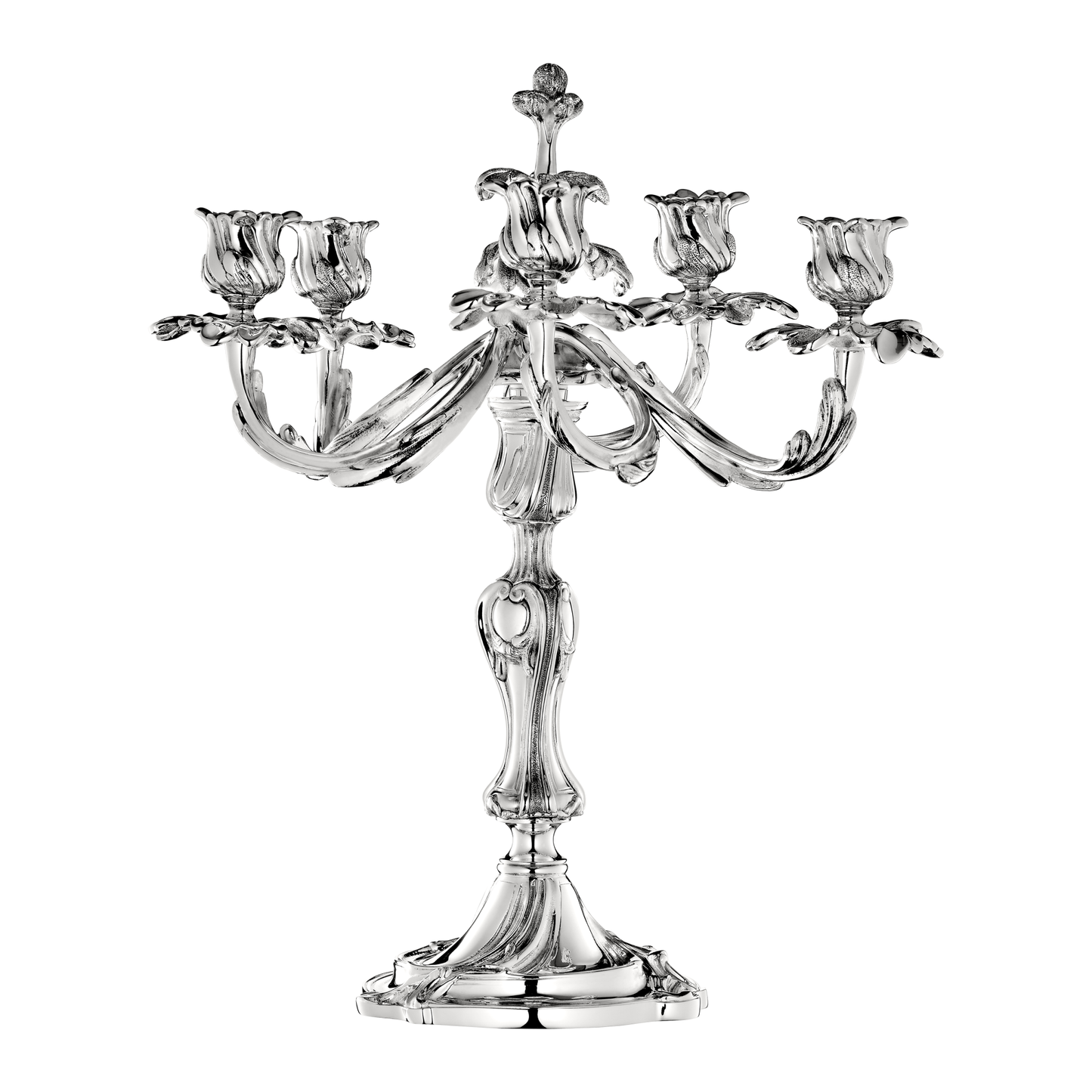 TRIANON Five light candelabra Silver Plated